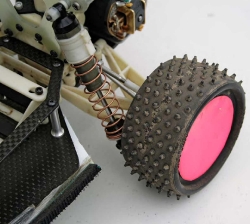 1991 Detroit Worlds RC10 - Rear Left Shock Wheel Tire