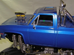 Tamiya Clodbuster 58065 Blue and Chrome - Driver Side Door Close-Up