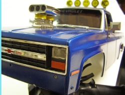 Tamiya Clodbuster 58065 Blue and Chrome - Front Left Headlight and Corner