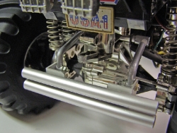 Tamiya Clodbuster 58065 Blue and Chrome - Hitch and Rear Bumper