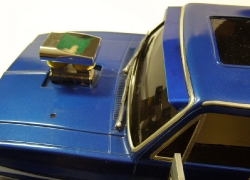 Tamiya Clodbuster 58065 Blue and Chrome - Over Top of Windshield and Hood