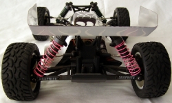 Team Losi XXX4 XXX-4 Graphite with Purple Flames - Rear Suspension Under Wing