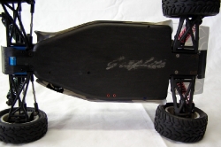 Team Losi XXX4 XXX-4 Graphite with Purple Flames - Underside