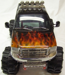 Tamiya Bruiser with True Flame Paint - Front and Hood Flames