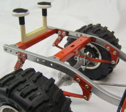 Tamiya Bruiser with True Flame Paint - Rear Frame Suspension and Body Mounts