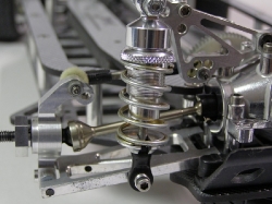 Aluminum Team Associated TC3 1968 Camaro Photo - Rear Left Suspension and Shock Close-Up