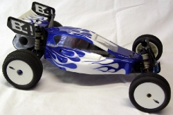 Team Associated B4 Factory Team with Blue Flames - Right Side