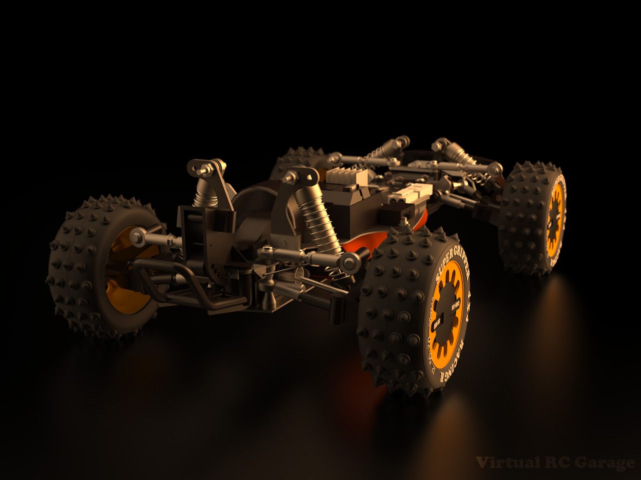 Sketchup Drawing - Tamiya Avante 58072 Rear View