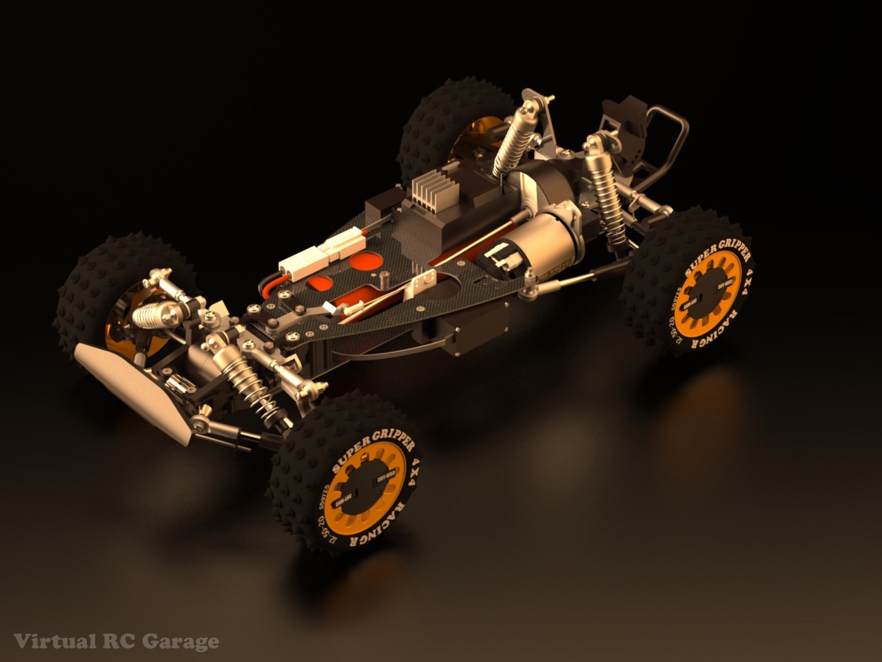 Sketchup Drawing - Tamiya Avante 58072 Chassis Overall
